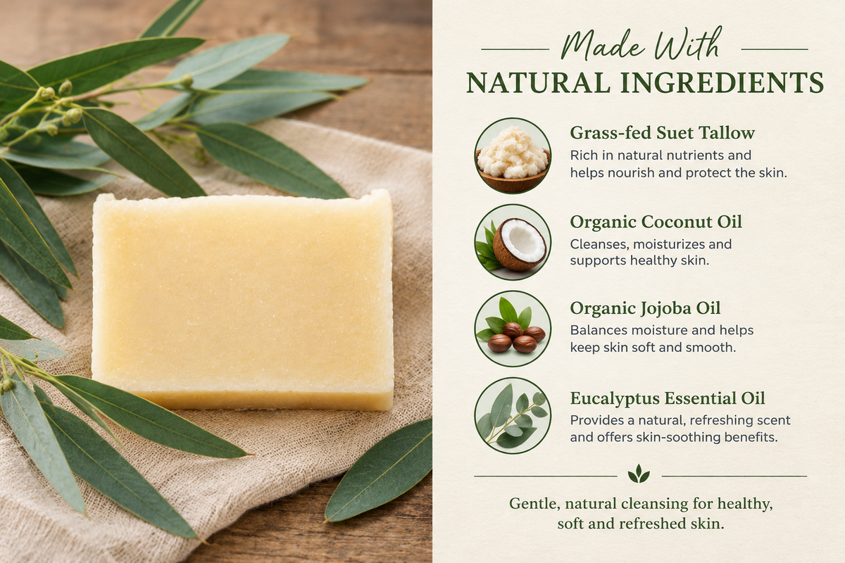 Suet Tallow Soap - Eucalyptus