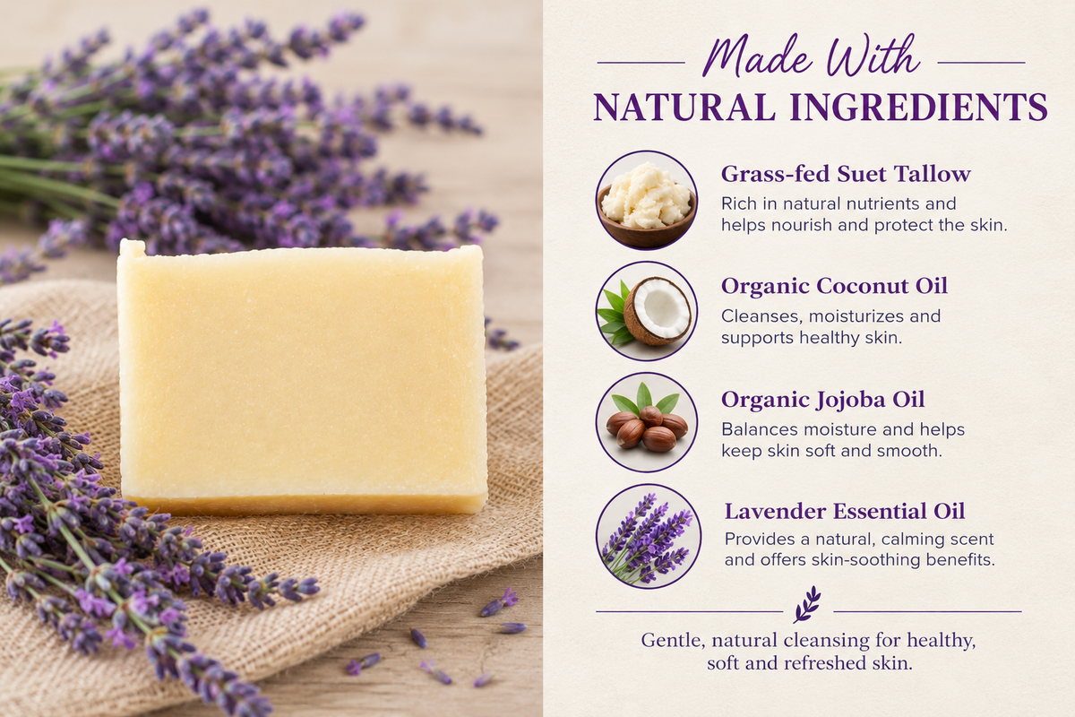Suet Tallow Soap - Lavender