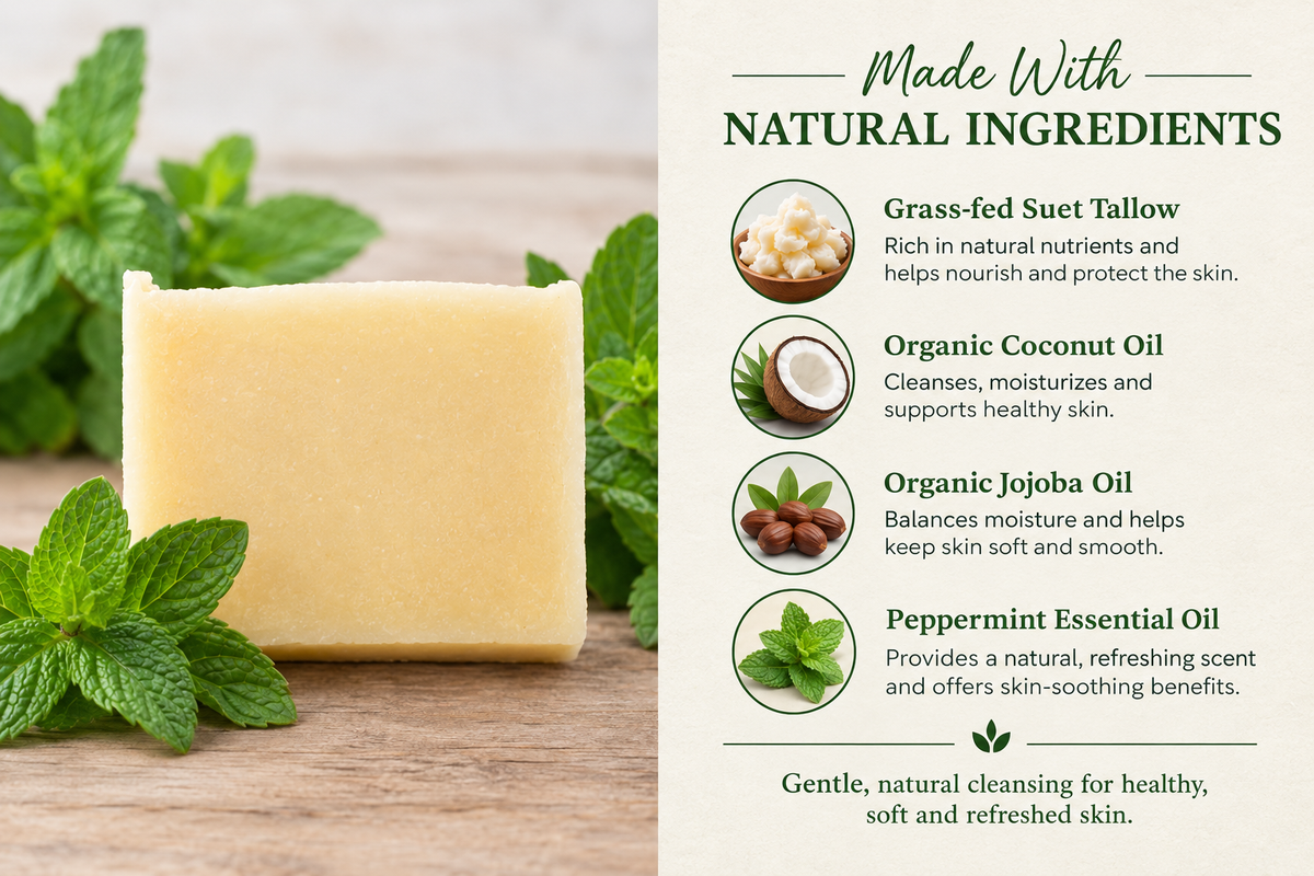 Suet Tallow Soap - Peppermint